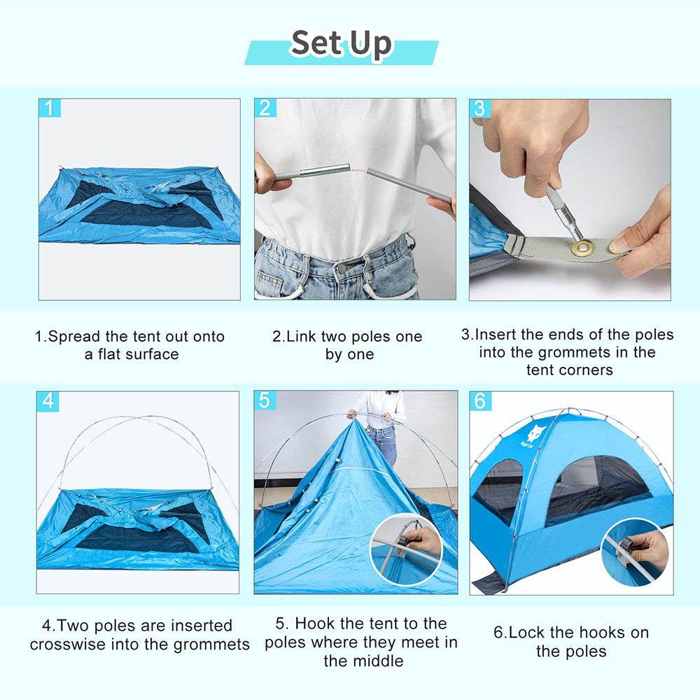 Night Cat Beach Tent – Shade Shelter for 2–4 People