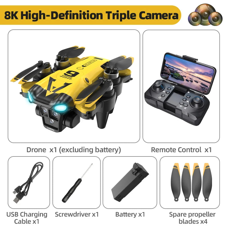B9 Pro RC Drone with 4K Dual HD Camera – Foldable WiFi FPV Quadcopter with Optical Flow & Altitude Hold