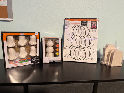 Halloween DIY Art Kit – Paintable Ghosts, Pumpkins & Canvas Set | Not Your Regular Store Exclusive