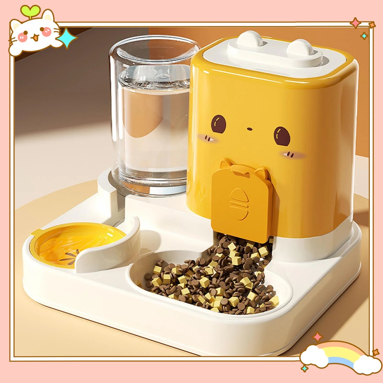 2-in-1 Automatic Cat/Dog Feeder & Water Dispenser