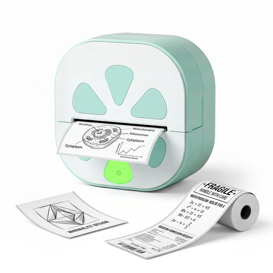 Jiuyin D20 Mini Label Maker – Inkless Bluetooth Label Printer for Classroom, Daycare & School Supplies