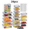 24-Piece BPA-Free Food Storage Containers with Lids – Airtight, Leak-Proof, Microwave Safe