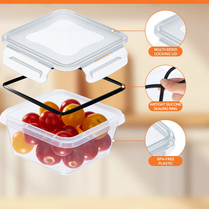 24-Piece BPA-Free Food Storage Containers with Lids – Airtight, Leak-Proof, Microwave Safe