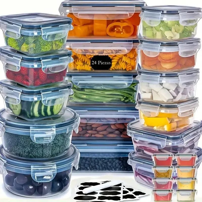 24-Piece BPA-Free Food Storage Containers with Lids – Airtight, Leak-Proof, Microwave Safe