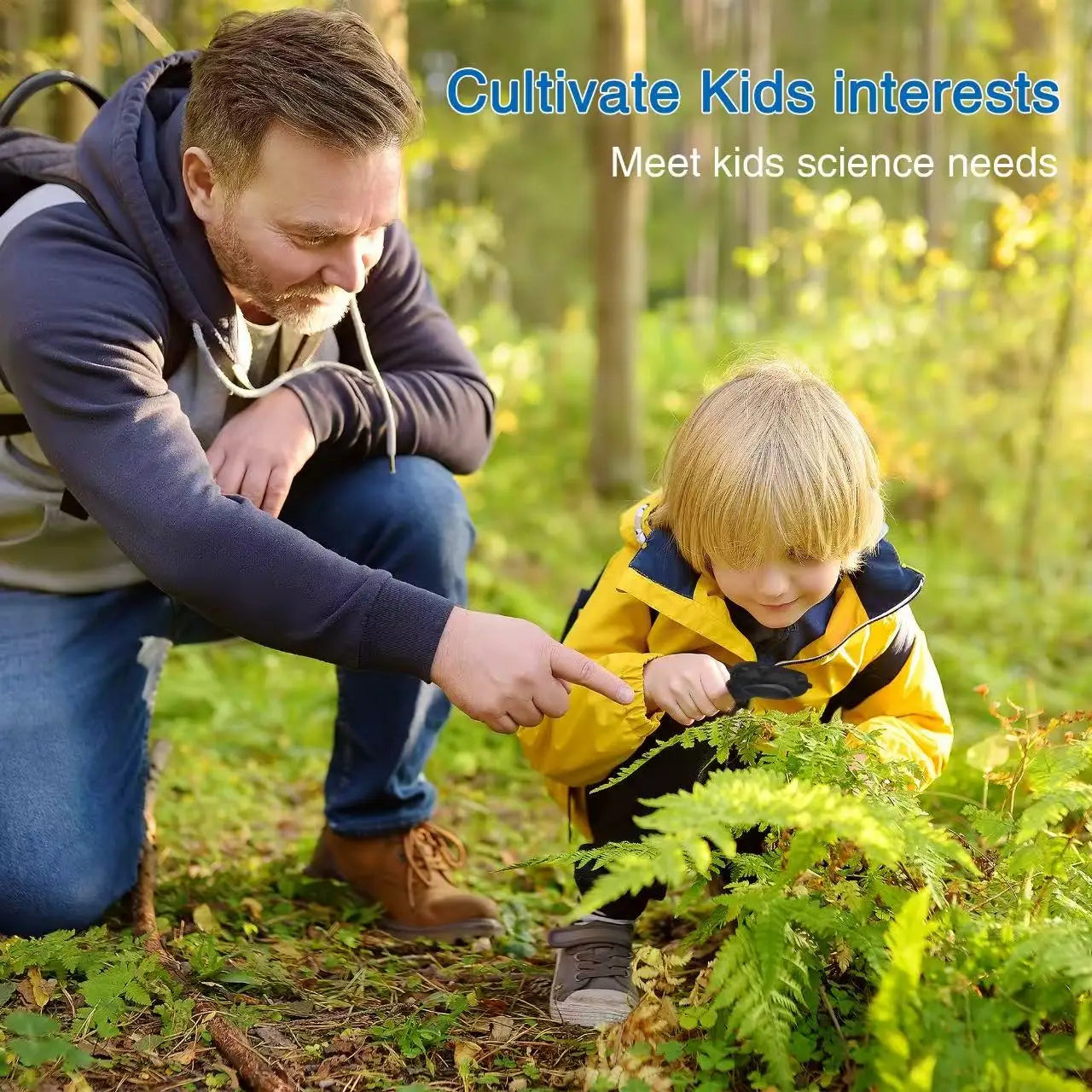 Kids Mini Pocket Microscope – 2" HD Screen, 8 LED Lights, Digital Camera & Video Recorder