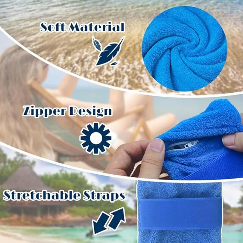 Beach Sand Remover Mitt – Soft Microfiber Sand-Off Pad for Adults & Kids