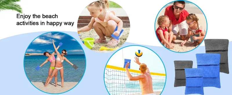 Beach Sand Remover Mitt – Soft Microfiber Sand-Off Pad for Adults & Kids