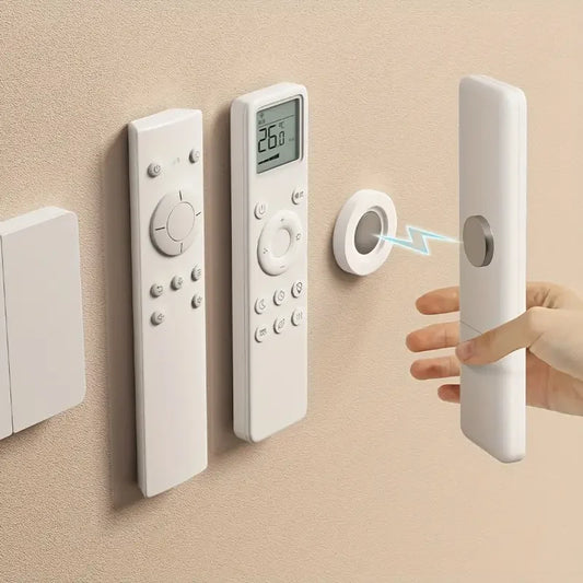 Magnetic Remote Control Holder Wall Mount 3-Pack | No Drill, Space-Saving Organizer