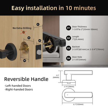 Viladepot Smart Fingerprint Door Lock – Keypad, App & Bluetooth Control (Model D6)
