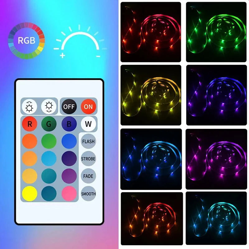 RGB LED Strip Lights with IR Remote