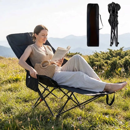 Heavy-Duty Foldable Beach Chair – Adjustable Height, 300 lb Capacity, Portable Camping & Outdoor Chair