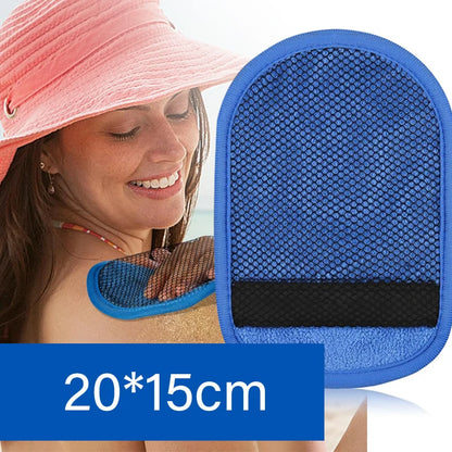 Beach Sand Remover Mitt – Soft Microfiber Sand-Off Pad for Adults & Kids