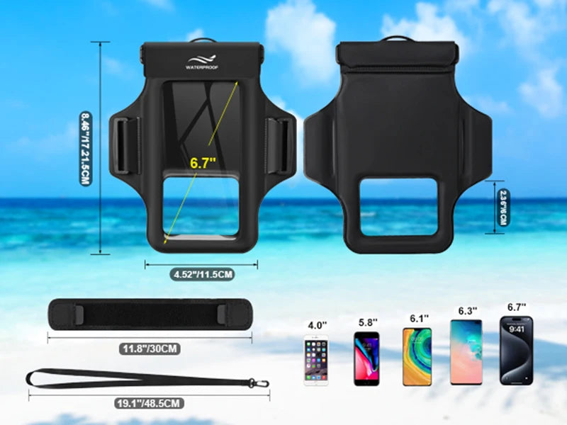 Waterproof Phone Pouch & Adjustable Armband