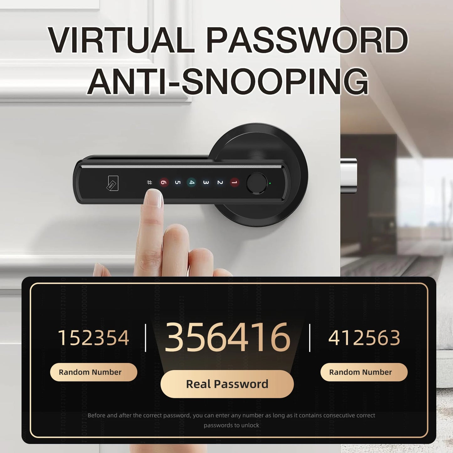 Viladepot Smart Fingerprint Door Lock – Keypad, App & Bluetooth Control (Model D6)