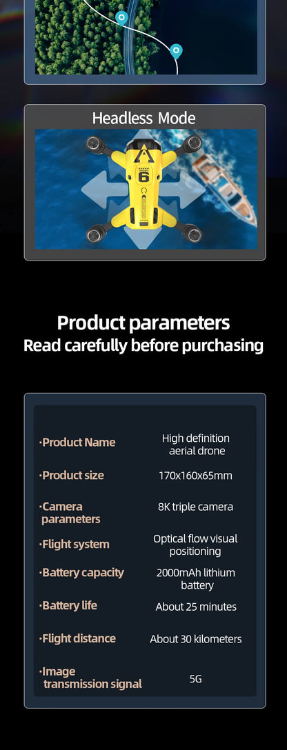 B9 Pro RC Drone with 4K Dual HD Camera – Foldable WiFi FPV Quadcopter with Optical Flow & Altitude Hold