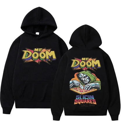 MF DOOM Graphic Hoodie – Vintage Hip Hop Streetwear Sweatshirt