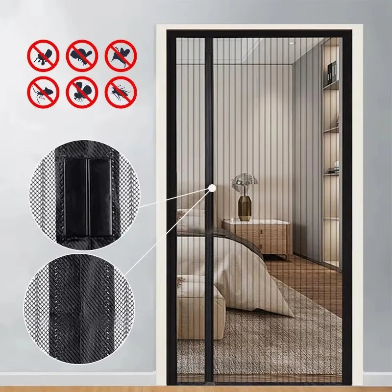 Magnetic Self-Closing Mosquito Mesh Door Curtain – Invisible Insect Screen for Doors & Windows | Bug & Fly Barrier