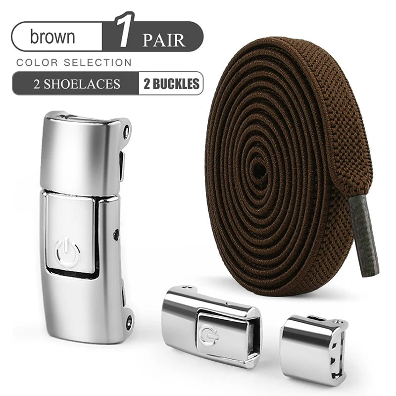 No-Tie Elastic Shoe Laces with Press Lock – Quick Fit Stretch Laces for Adults & Kids | Sports, Travel & Everyday Use