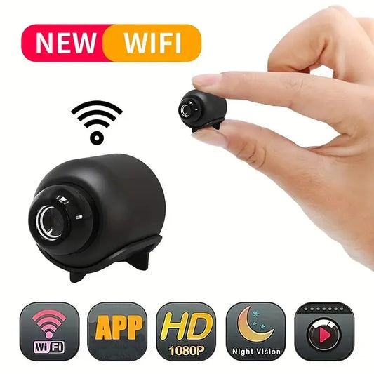 1080P HD Mini WiFi Security Camera – Wireless Night Vision, Motion Detection & Two-Way Audio | Indoor Home Surveillance