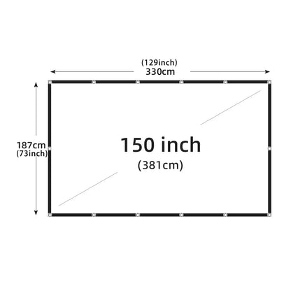 Foldable Portable Projector Screen — 60–200 Inch