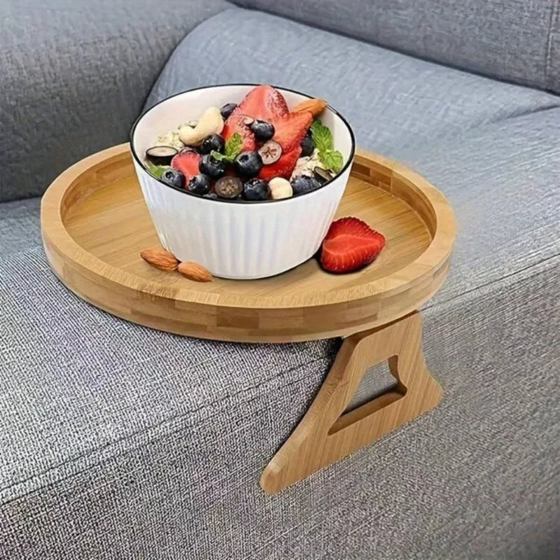 Clip-On Sofa Arm Tray Table