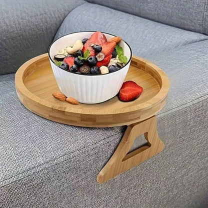 Clip-On Sofa Arm Tray Table