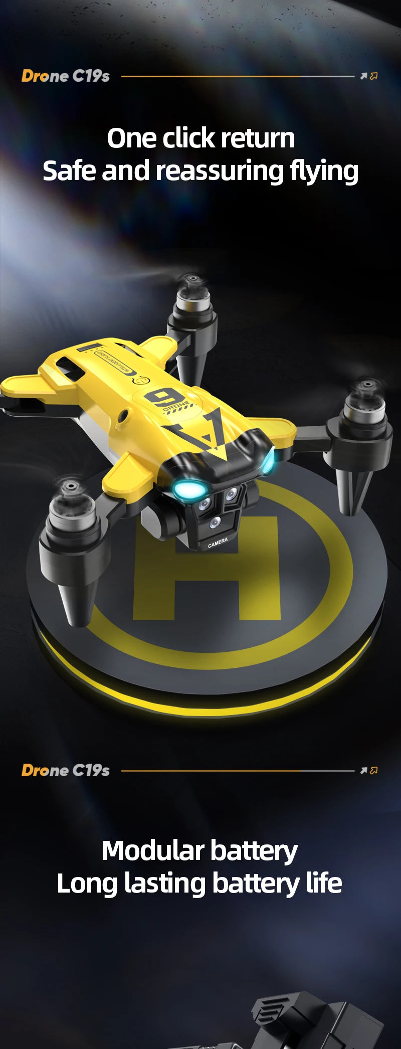 B9 Pro RC Drone with 4K Dual HD Camera – Foldable WiFi FPV Quadcopter with Optical Flow & Altitude Hold