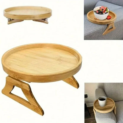Clip-On Sofa Arm Tray Table