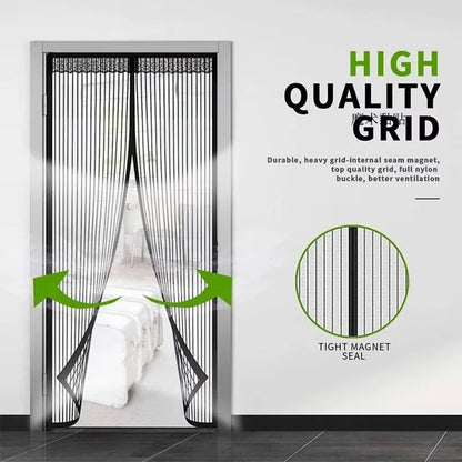 Magnetic Self-Closing Mosquito Mesh Door Curtain – Invisible Insect Screen for Doors & Windows | Bug & Fly Barrier