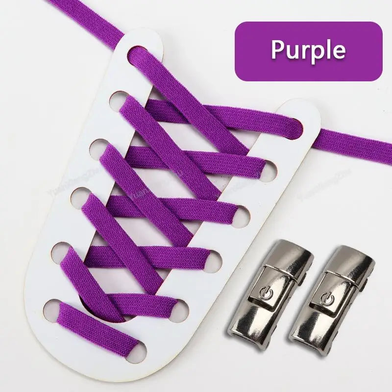 No Tie Shoe laces Press Lock Shoelaces without ties Elastic Laces Sneaker Kids Adult Flat Shoelace for Shoes