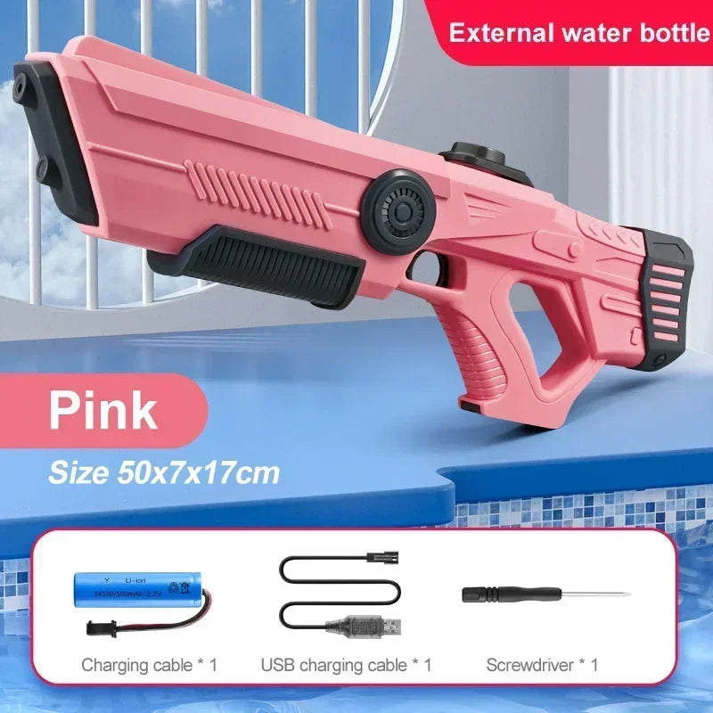 Electric Auto Water Pistol – Self-Filling Soaker Gun for Kids & Adults