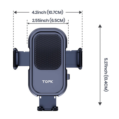 Car Phone Mount/Holder – Air Vent Mount, 360° Rotation, One-Hand Operation