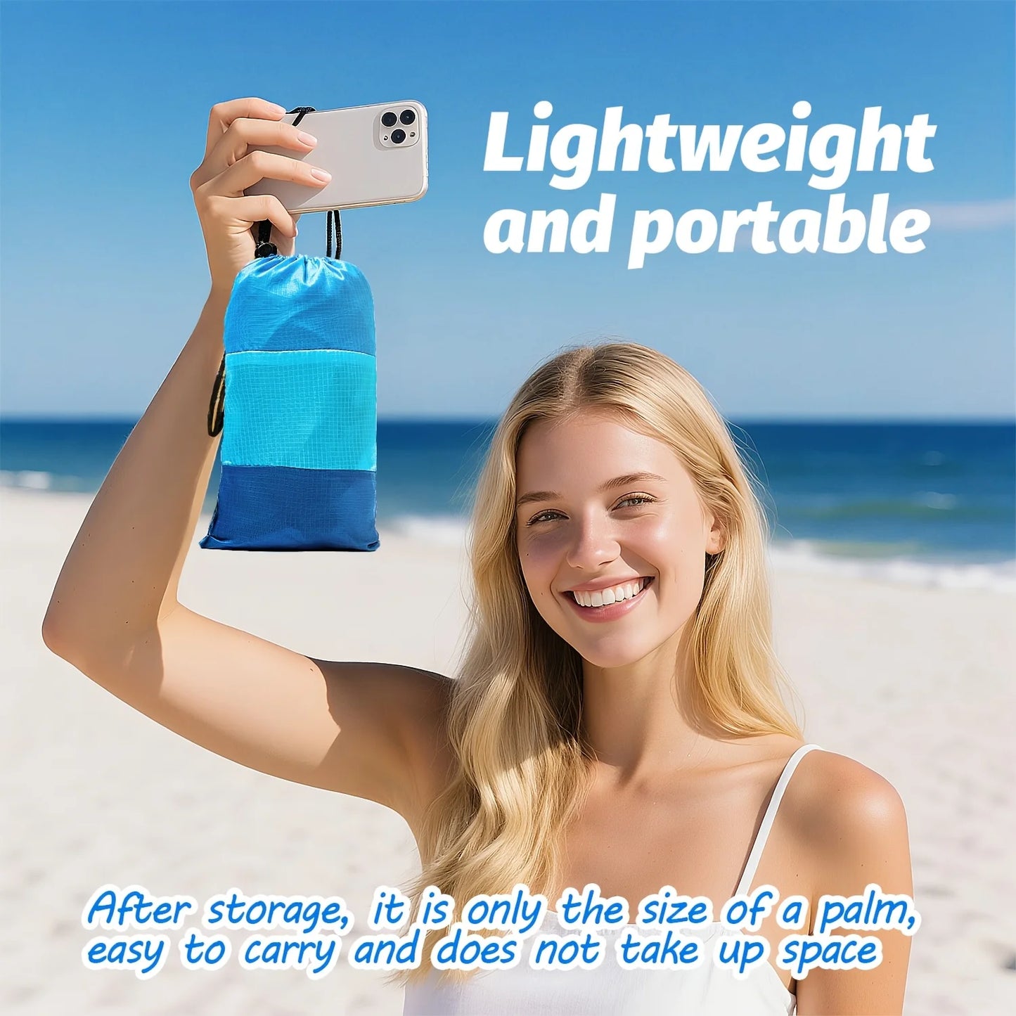 Large Sandproof Beach Blanket & Waterproof Picnic Mat