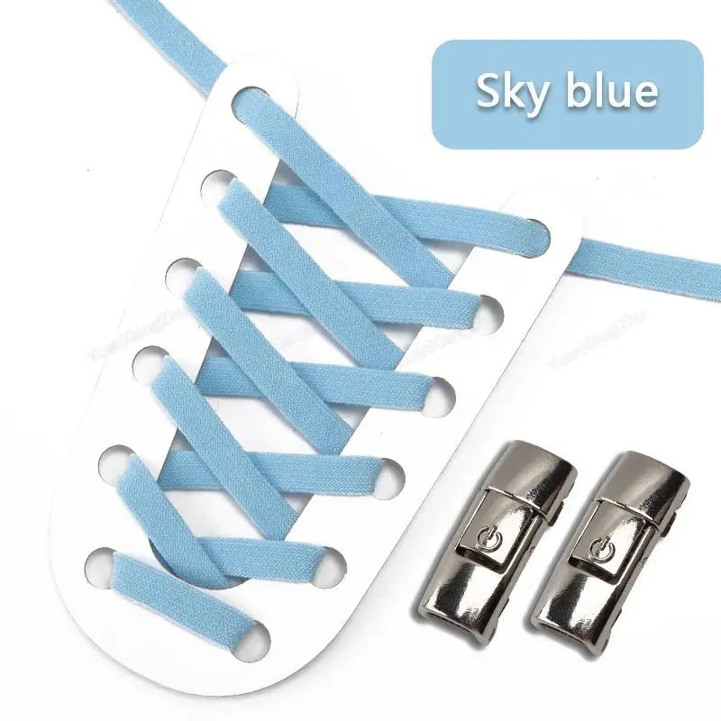 No Tie Shoe laces Press Lock Shoelaces without ties Elastic Laces Sneaker Kids Adult Flat Shoelace for Shoes