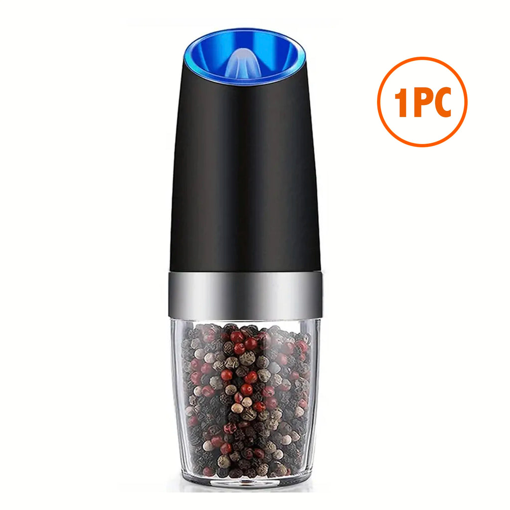 Gravity Electric Salt & Pepper Mill – Automatic Tilt Grinding, Adjustable Coarseness, Large Capacity