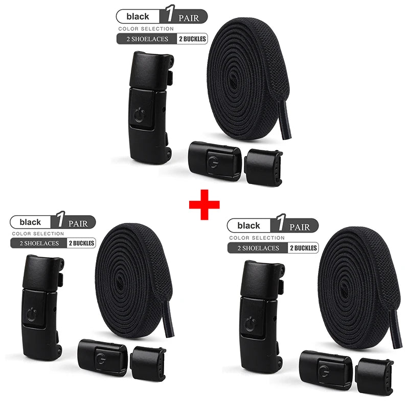 No-Tie Elastic Shoe Laces with Press Lock – Quick Fit Stretch Laces for Adults & Kids | Sports, Travel & Everyday Use