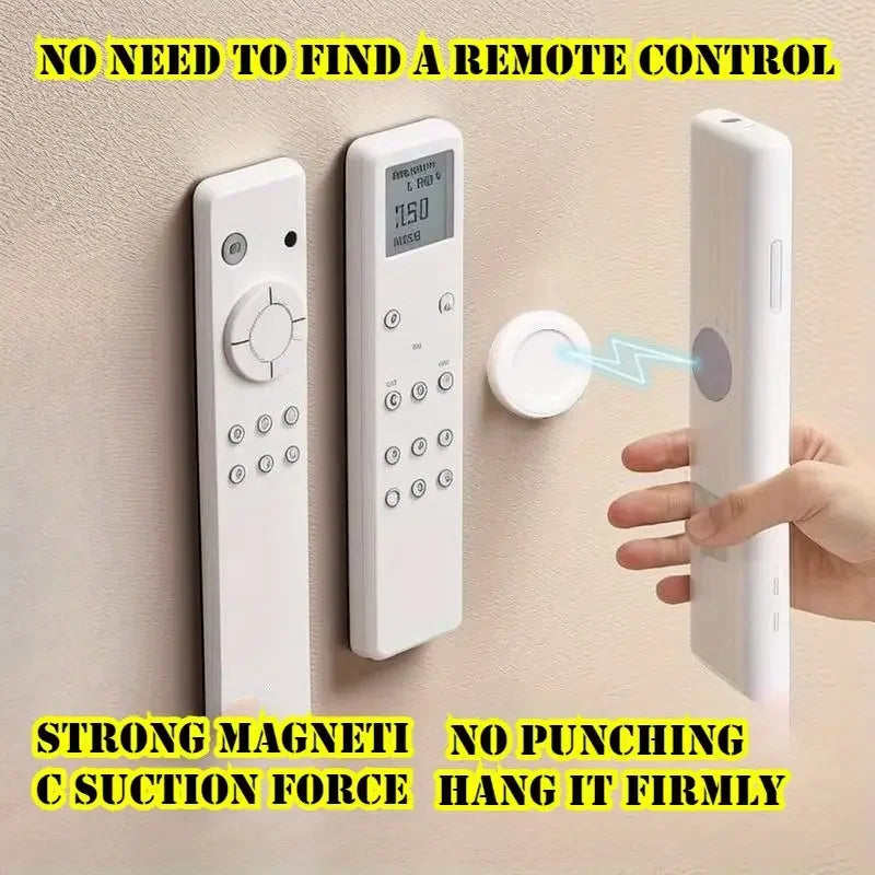 Magnetic Remote Control Holder Wall Mount 3-Pack | No Drill, Space-Saving Organizer