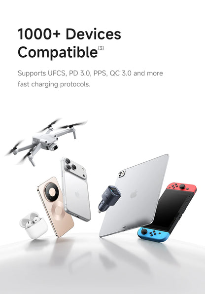 Baseus Car Charger 30W/60W – USB-C PD3.0 Fast Charging, Dual Port for iPhone & Android