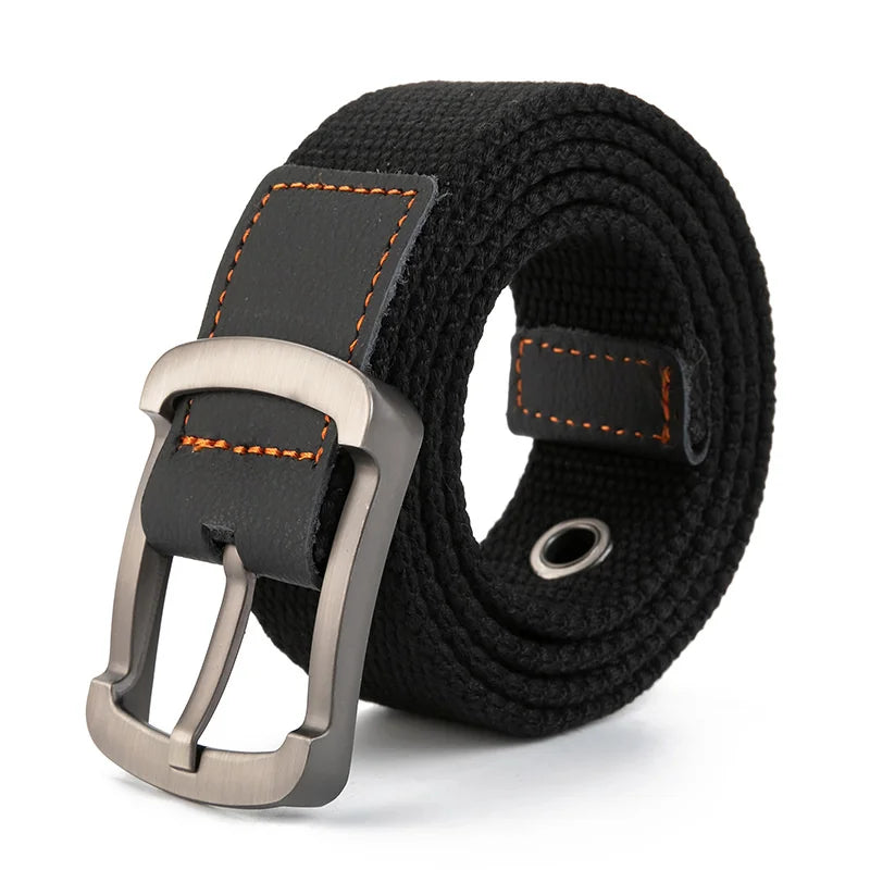 Unisex Canvas Tactical Belt – Durable Fabric & Metal Buckle | Casual Everyday Belt for Jeans & Outdoor Wear
