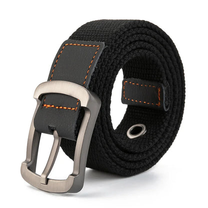 Unisex Canvas Tactical Belt – Durable Fabric & Metal Buckle | Casual Everyday Belt for Jeans & Outdoor Wear