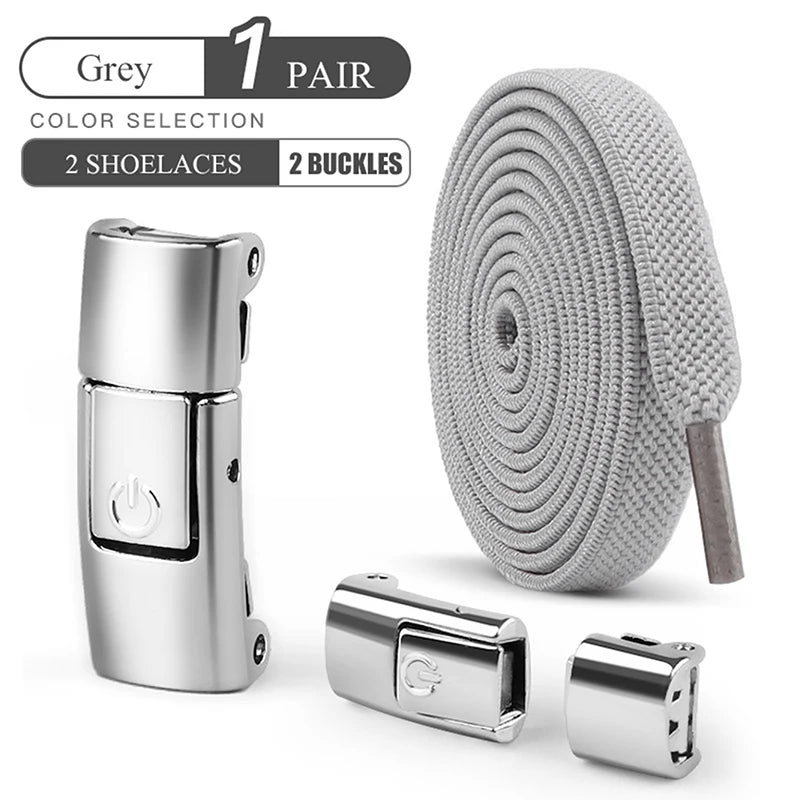 No-Tie Elastic Shoe Laces with Press Lock – Quick Fit Stretch Laces for Adults & Kids | Sports, Travel & Everyday Use