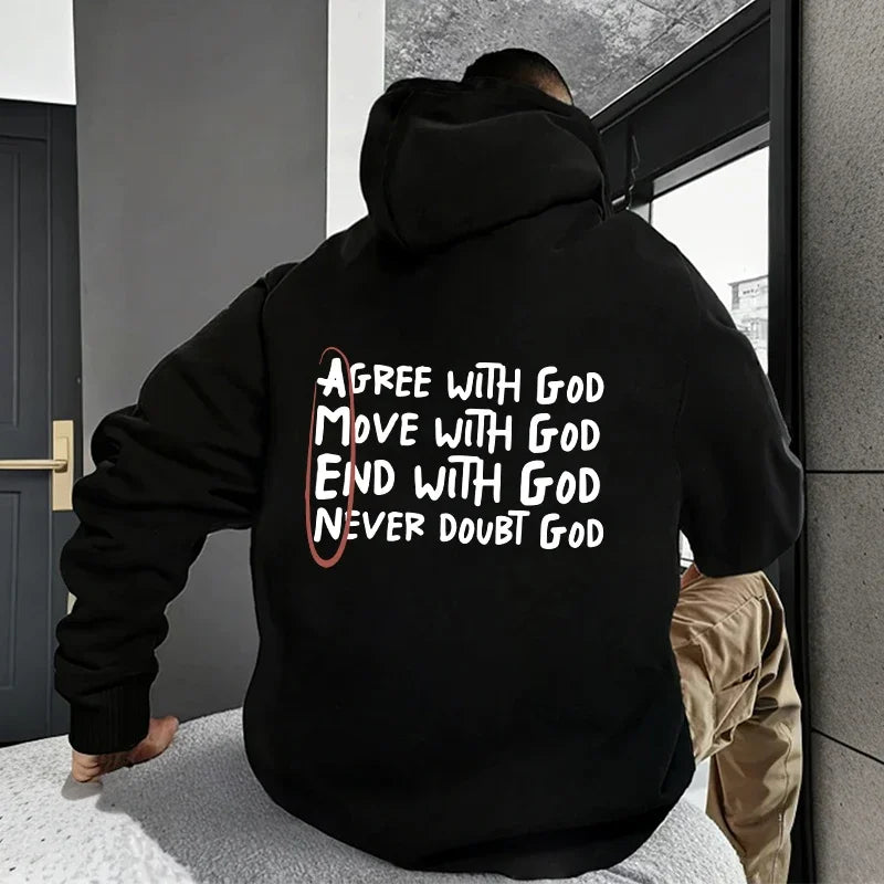 Christian AMEN Print Hoodie – Casual Faith Pullover for Men & Women