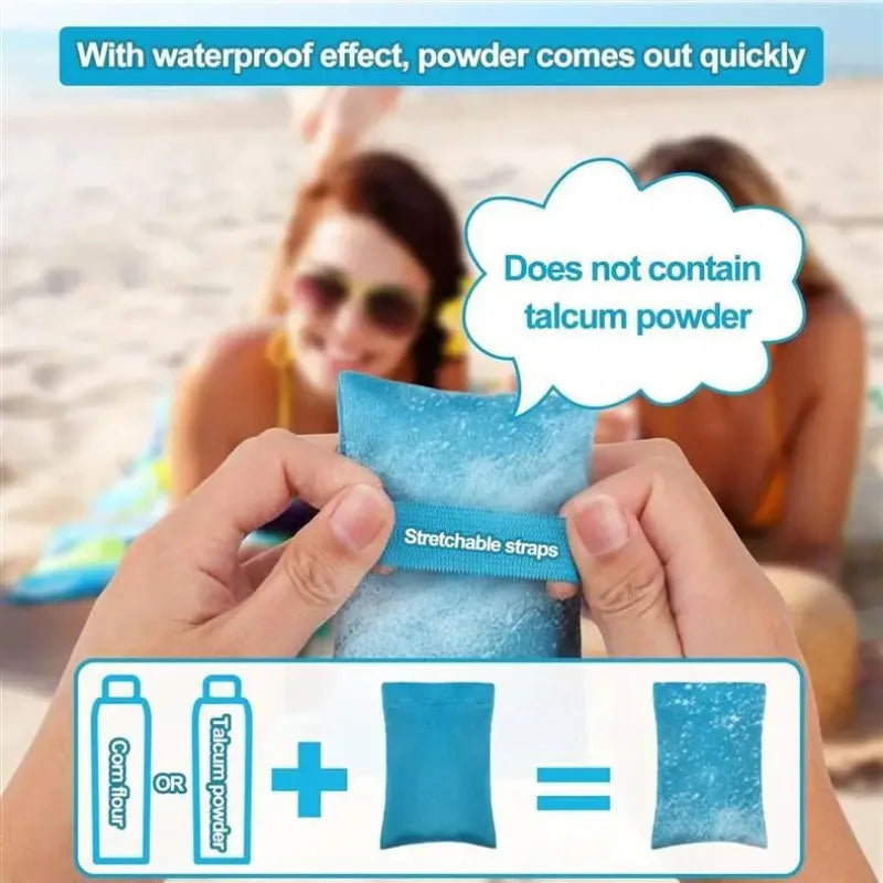 Beach Sand Remover Mitt – Soft Microfiber Sand-Off Pad for Adults & Kids