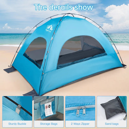 Night Cat Beach Tent – Shade Shelter for 2–4 People