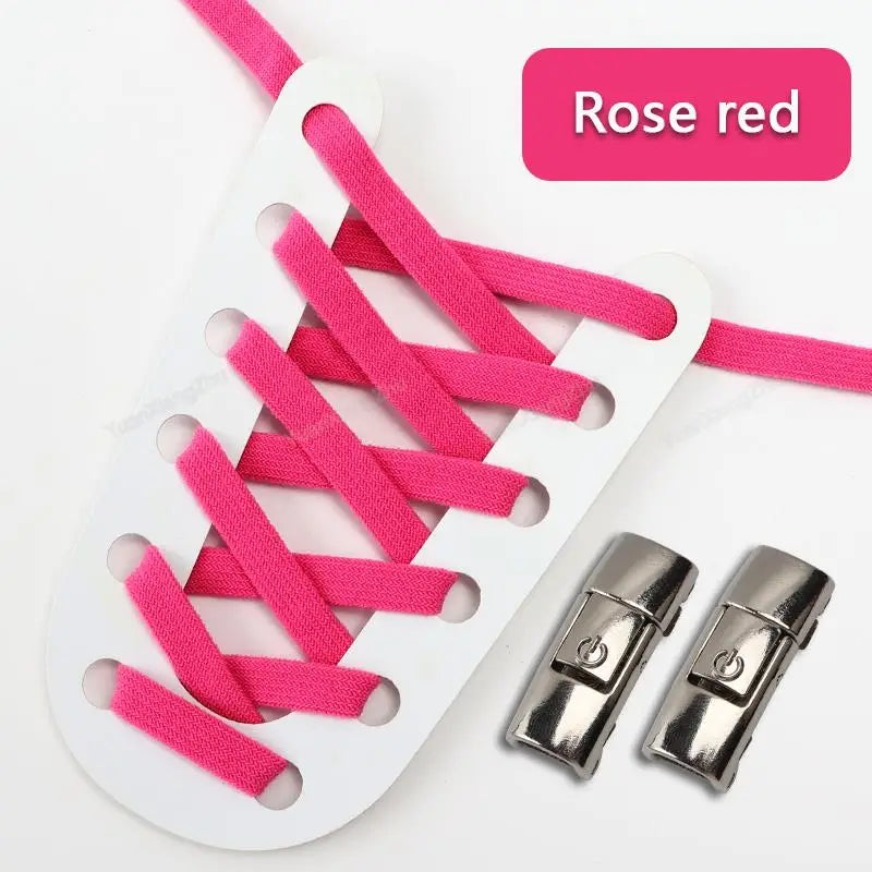 No Tie Shoe laces Press Lock Shoelaces without ties Elastic Laces Sneaker Kids Adult Flat Shoelace for Shoes