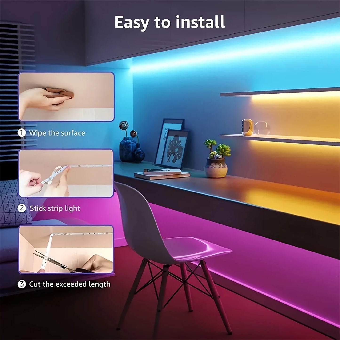 RGB LED Strip Lights with IR Remote