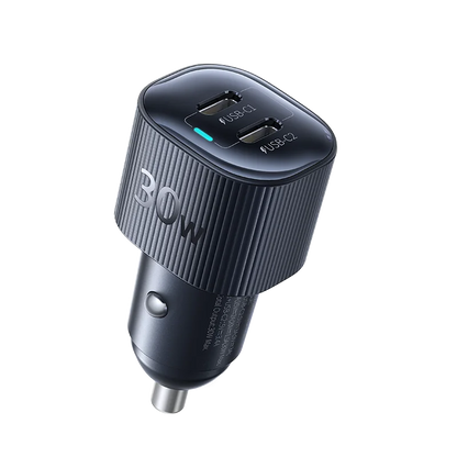 Baseus Car Charger 30W/60W – USB-C PD3.0 Fast Charging, Dual Port for iPhone & Android