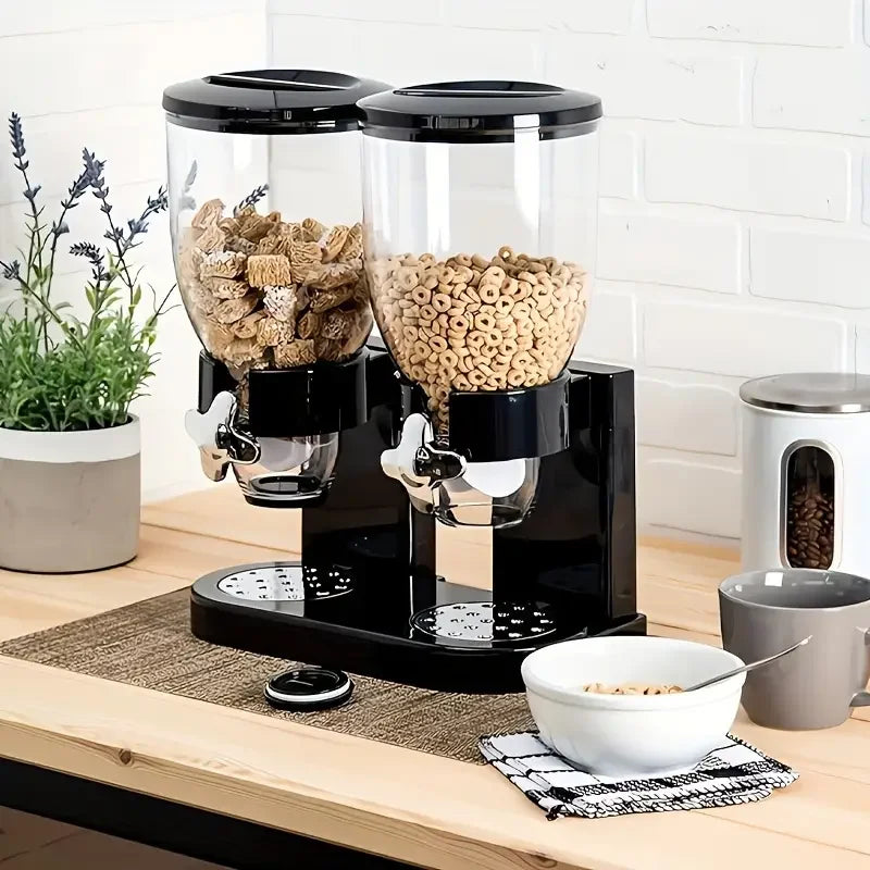 Large Capacity Control Cereal Dispenser - Easy to Operate, Adjustable Portion Control, and Mess-Free Design