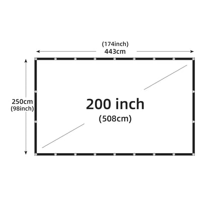 Foldable Portable Projector Screen — 60–200 Inch