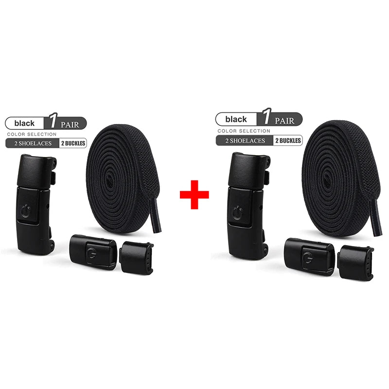 No-Tie Elastic Shoe Laces with Press Lock – Quick Fit Stretch Laces for Adults & Kids | Sports, Travel & Everyday Use